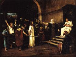 Mihaly Munkacsy Christ before Pilate Norge oil painting art